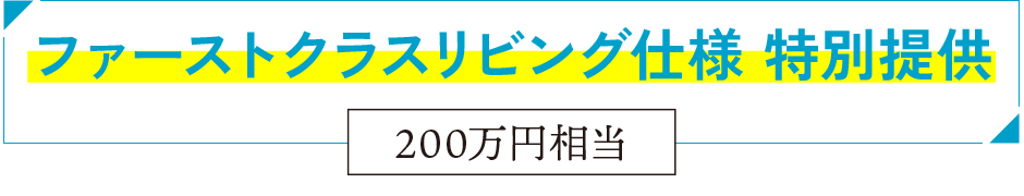 ファーストクラスリビング仕様 特別提供
