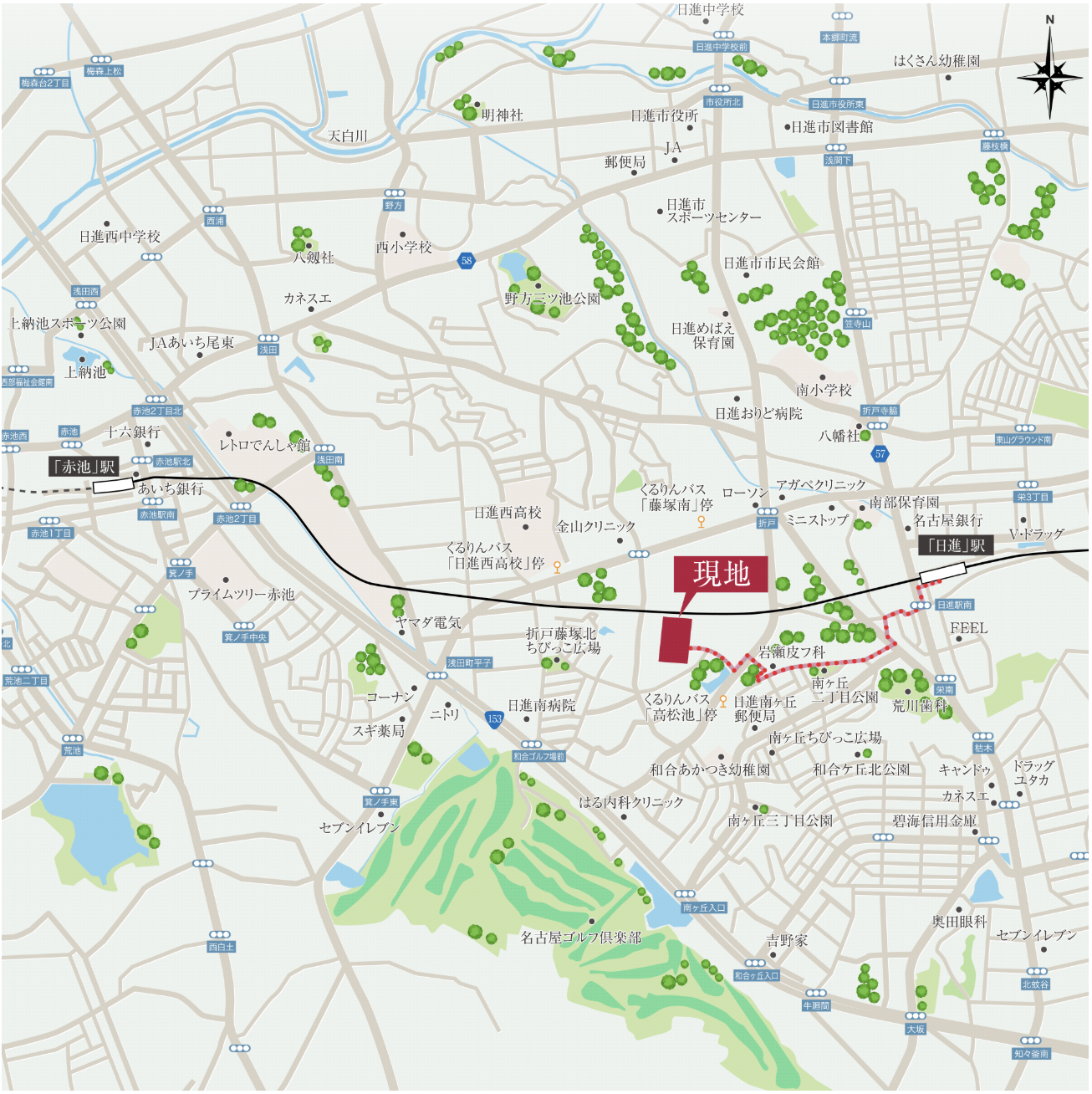 鉄道アクセス概念図